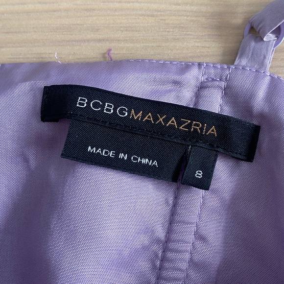 BCBGMAXAZRIA Lavender taffeta Ruffle Dress - Picture 4 of 4